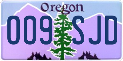 OR license plate 009SJD
