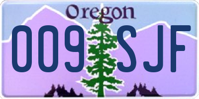 OR license plate 009SJF
