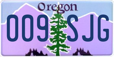 OR license plate 009SJG