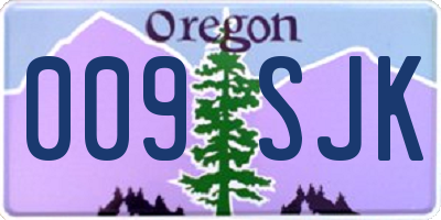 OR license plate 009SJK