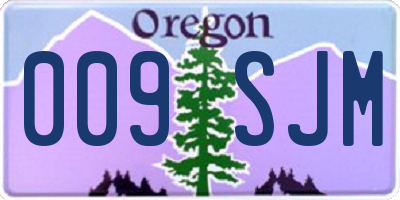 OR license plate 009SJM