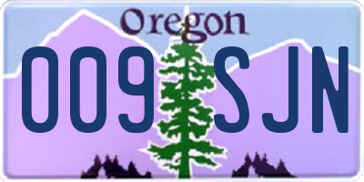 OR license plate 009SJN
