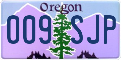 OR license plate 009SJP