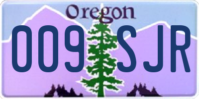 OR license plate 009SJR
