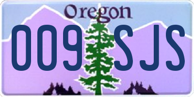OR license plate 009SJS