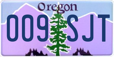 OR license plate 009SJT