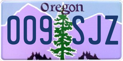 OR license plate 009SJZ