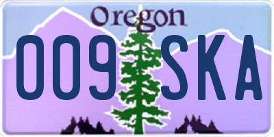 OR license plate 009SKA