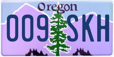 OR license plate 009SKH