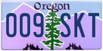 OR license plate 009SKT