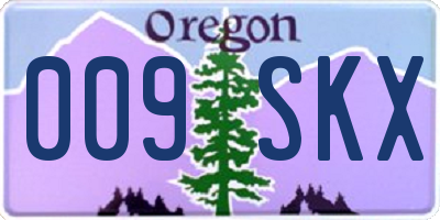 OR license plate 009SKX