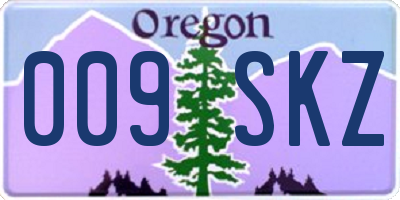OR license plate 009SKZ
