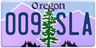 OR license plate 009SLA