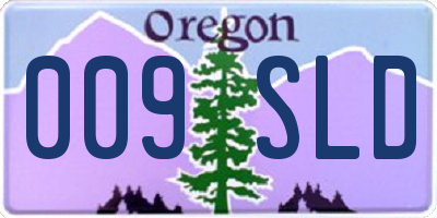 OR license plate 009SLD