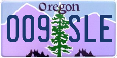OR license plate 009SLE