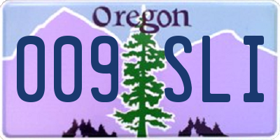OR license plate 009SLI
