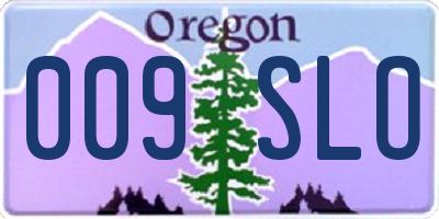 OR license plate 009SLO