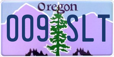 OR license plate 009SLT