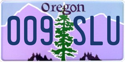 OR license plate 009SLU