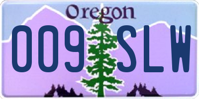 OR license plate 009SLW
