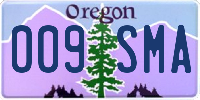 OR license plate 009SMA