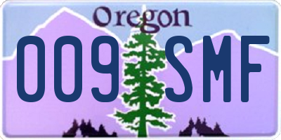 OR license plate 009SMF