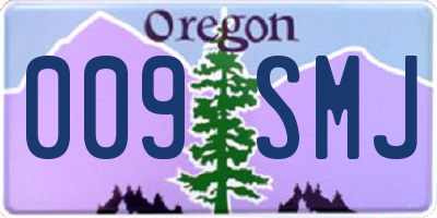 OR license plate 009SMJ