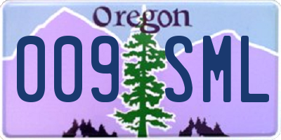 OR license plate 009SML