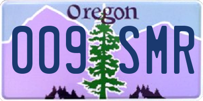 OR license plate 009SMR
