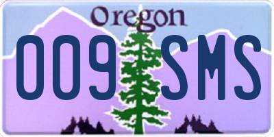OR license plate 009SMS