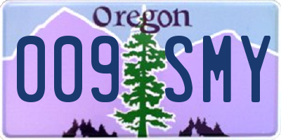 OR license plate 009SMY