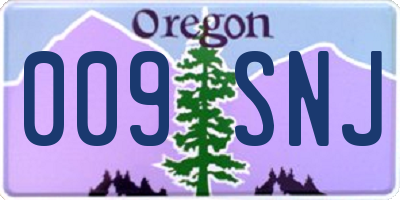 OR license plate 009SNJ