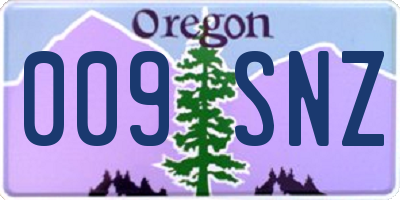 OR license plate 009SNZ