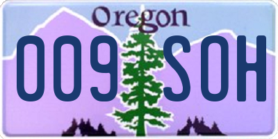 OR license plate 009SOH
