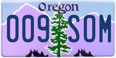 OR license plate 009SOM