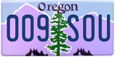 OR license plate 009SOU
