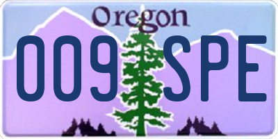 OR license plate 009SPE