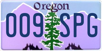 OR license plate 009SPG