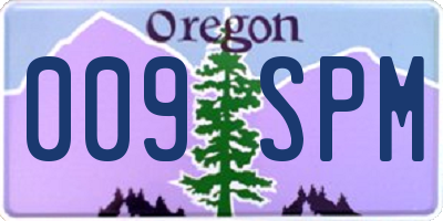 OR license plate 009SPM