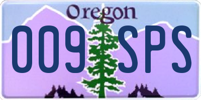 OR license plate 009SPS