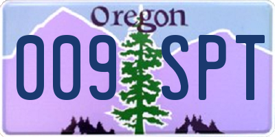 OR license plate 009SPT