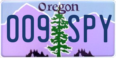 OR license plate 009SPY