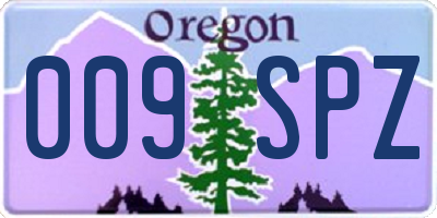 OR license plate 009SPZ