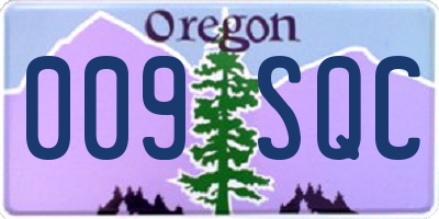 OR license plate 009SQC
