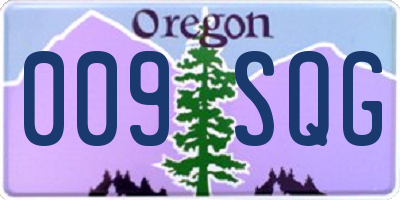 OR license plate 009SQG