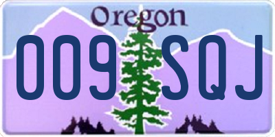 OR license plate 009SQJ