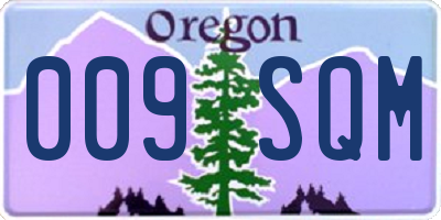 OR license plate 009SQM