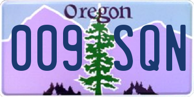 OR license plate 009SQN