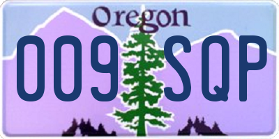 OR license plate 009SQP