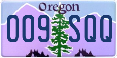 OR license plate 009SQQ